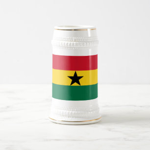 Ghana-Flagge Bierglas