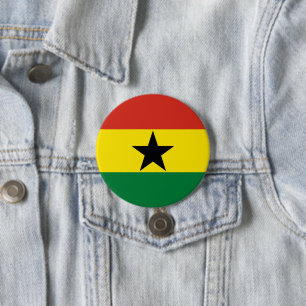 Ghana-Flagge Button