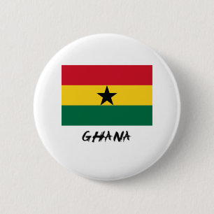 Ghana-Flagge Button