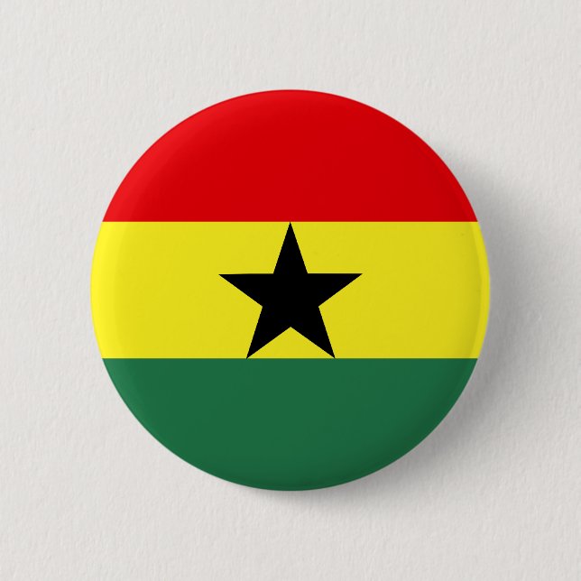 Ghana-Flagge Button (Vorderseite)