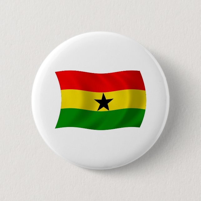 Ghana-Flagge-Button Button (Vorderseite)