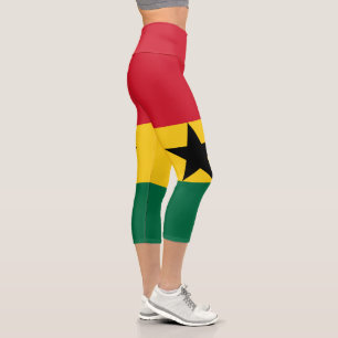 Ghana-Flagge Capri Leggings