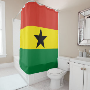 Ghana-Flagge Duschvorhang