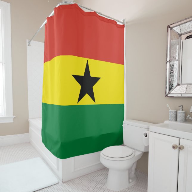 Ghana-Flagge Duschvorhang (Beispiel)