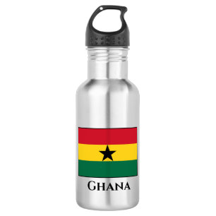 Ghana-Flagge Edelstahlflasche