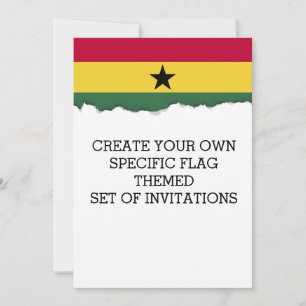Ghana-Flagge Einladung