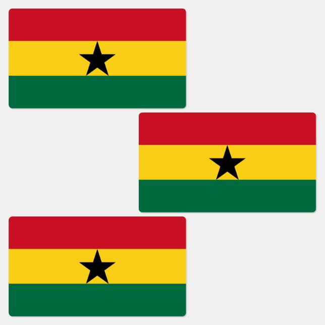 Ghana-Flagge Etiketten (Gruppe)