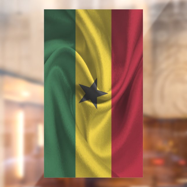 Ghana-Flagge Fensteraufkleber (Blatt 2)