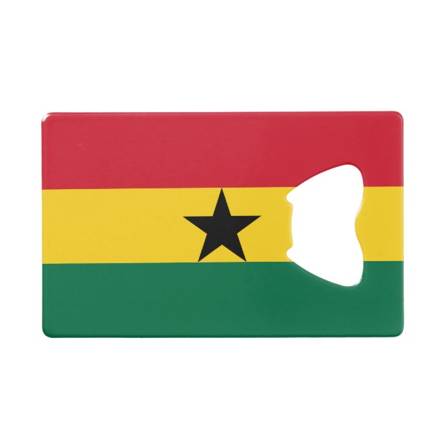 Ghana-Flagge Geldbeutel Flaschenöffner (Vorderseite (Horizontal))