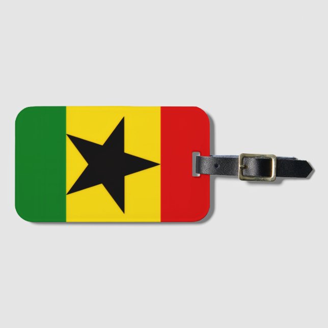 Ghana-Flagge Gepäckanhänger (Vorderseite (Horizontal))