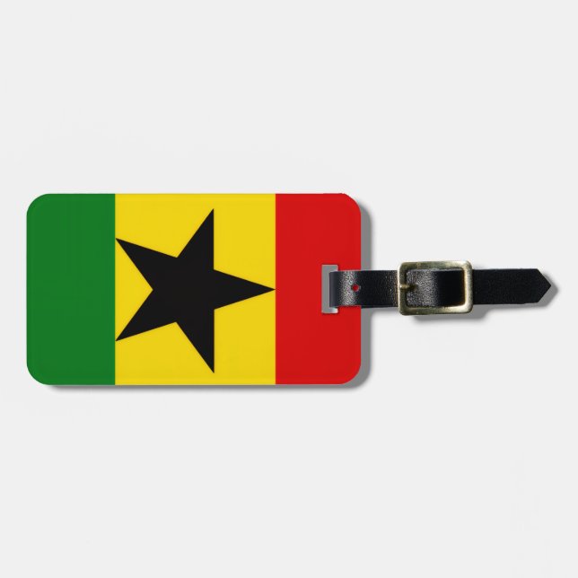 Ghana-Flagge Gepäckanhänger (Vorderseite horizontal)