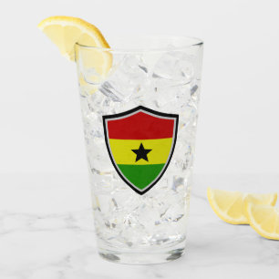Ghana-Flagge Glas