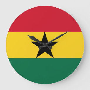 Ghana-Flagge Große Wanduhr