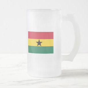 Ghana-FLAGGE International Mattglas Bierglas