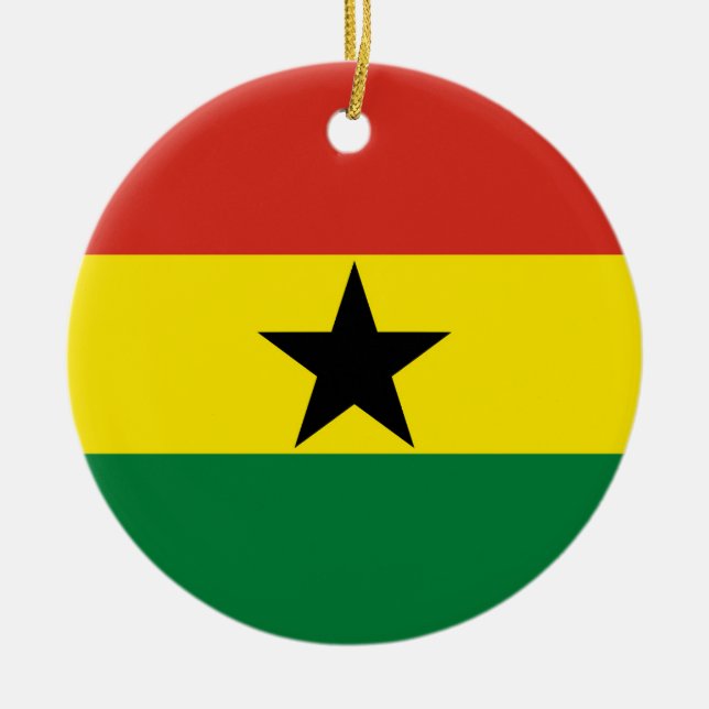 Ghana-Flagge Keramik Ornament (Vorne)
