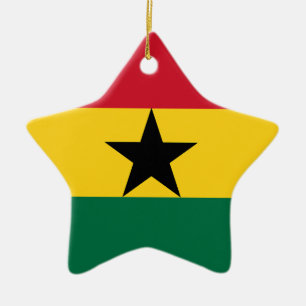 Ghana-Flagge Keramik Ornament