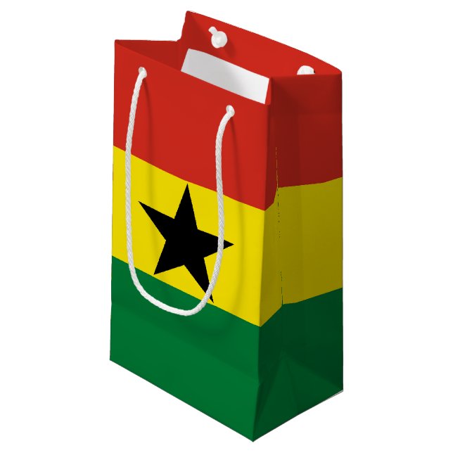 Ghana-Flagge Kleine Geschenktüte (Vorderseite Schrägansicht)