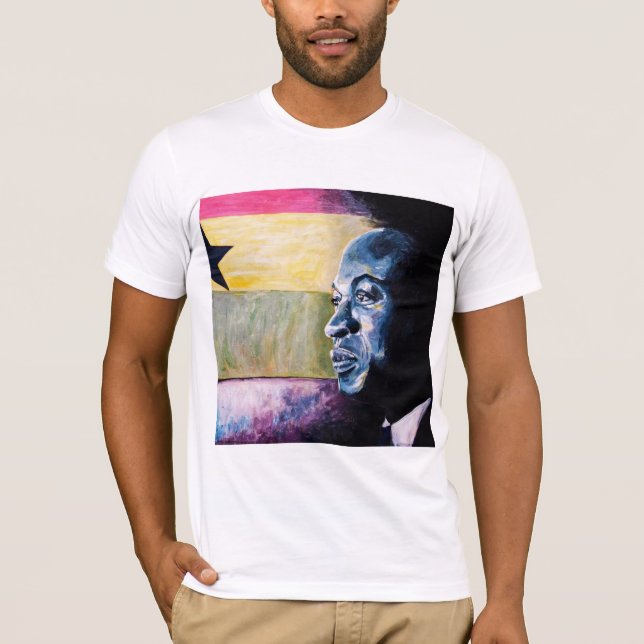 Ghana-Flagge Kwame Nkrumah T-Shirt (Vorderseite)