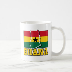 Ghana-Flagge Land Tasse