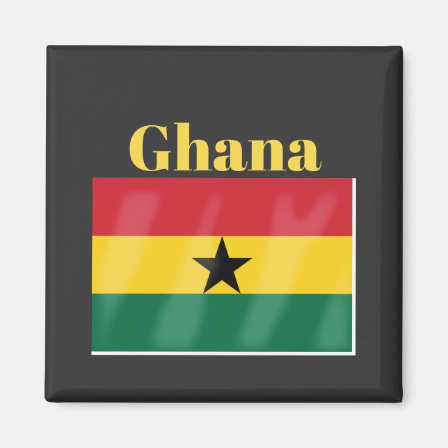 Ghana-Flagge Magnet (Vorne)