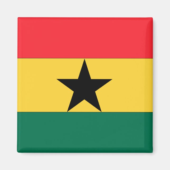 Ghana-Flagge Magnet (Vorne)