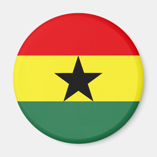 Ghana-Flagge Magnet (Vorne)