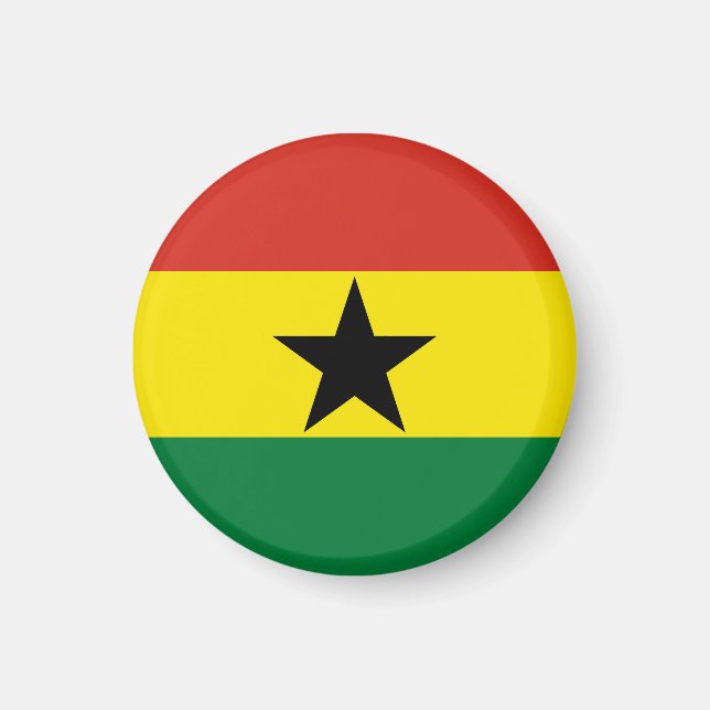Ghana-Flagge Magnet (Vorne)