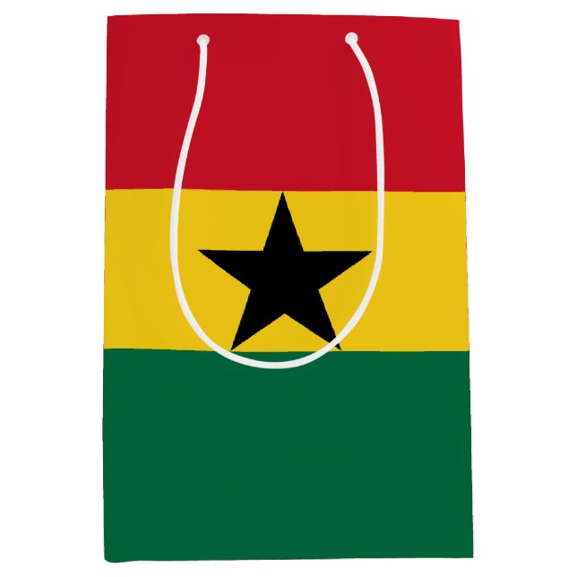 Ghana-Flagge Mittlere Geschenktüte (Vorderseite)