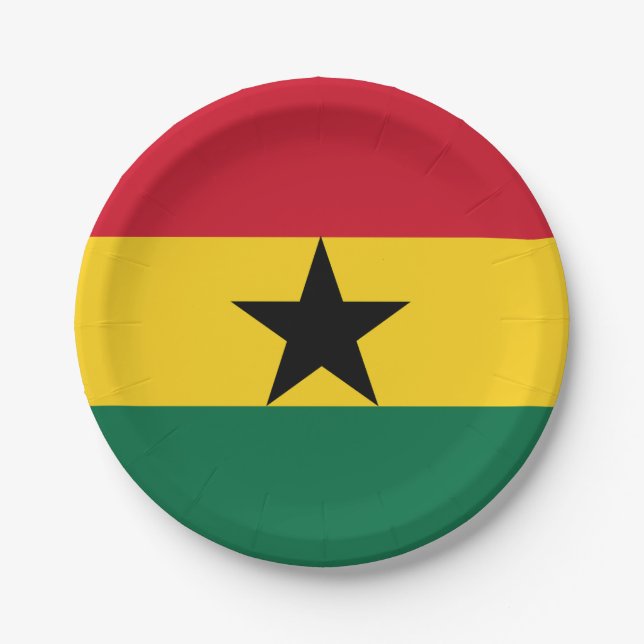 Ghana-Flagge Pappteller (Vorderseite)
