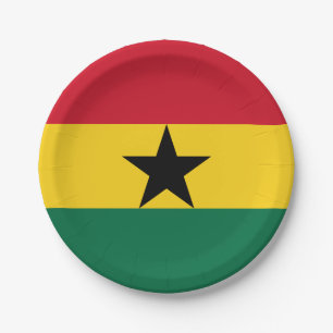 Ghana-Flagge Pappteller