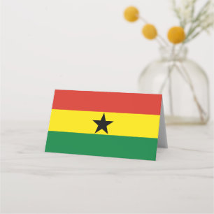 Ghana-Flagge Platzkarte