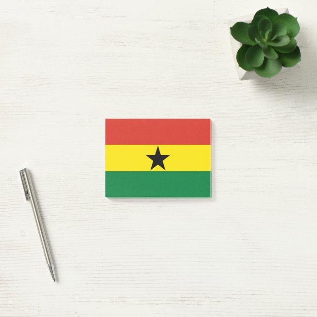 Ghana-Flagge Post-it Klebezettel (Büro)
