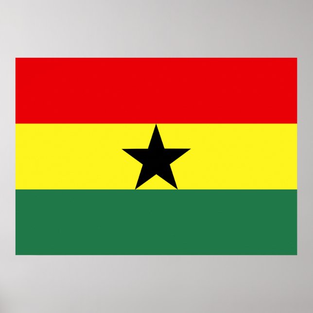 Ghana-Flagge Poster (Vorne)