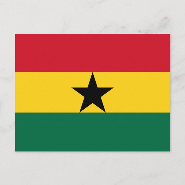 Ghana-Flagge Postkarte (Vorderseite)