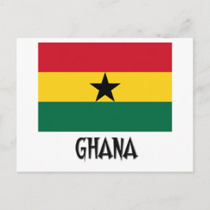 Ghana-Flagge Postkarte