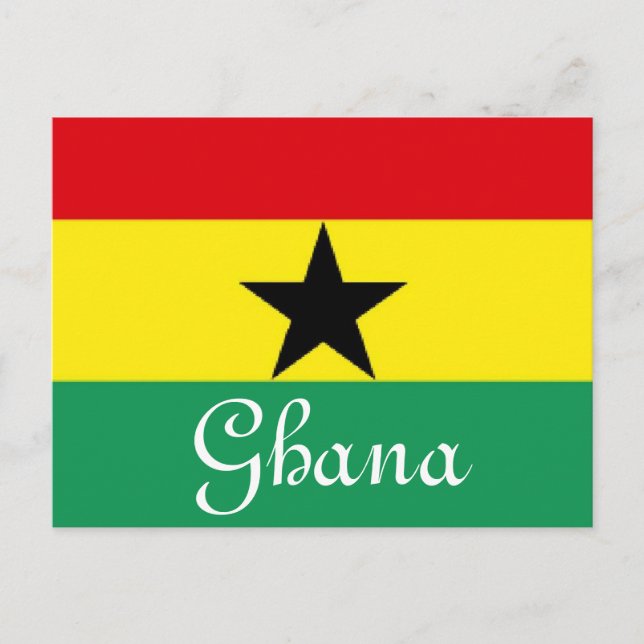 Ghana-Flagge Postkarte (Vorderseite)