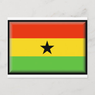 Ghana-Flagge Postkarte