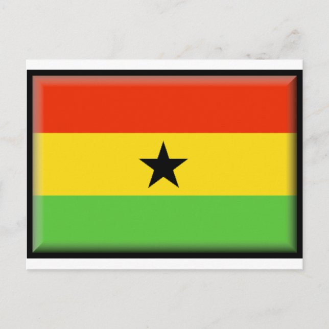 Ghana-Flagge Postkarte (Vorderseite)