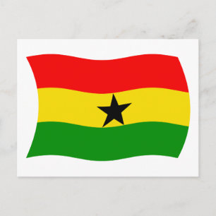 Ghana-Flagge Postkarte