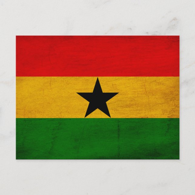Ghana-Flagge Postkarte (Vorderseite)