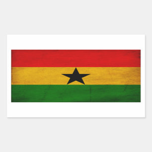 Ghana-Flagge Rechteckiger Aufkleber