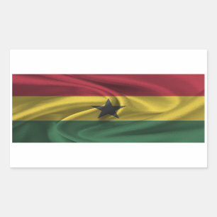 Ghana-Flagge Rechteckiger Aufkleber