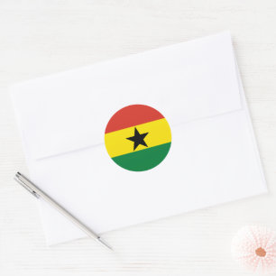 Ghana-Flagge Runder Aufkleber