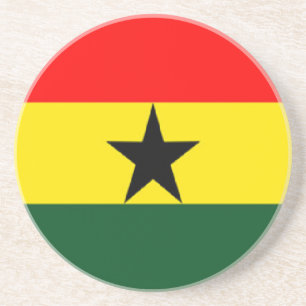 Ghana-Flagge Sandstein Untersetzer