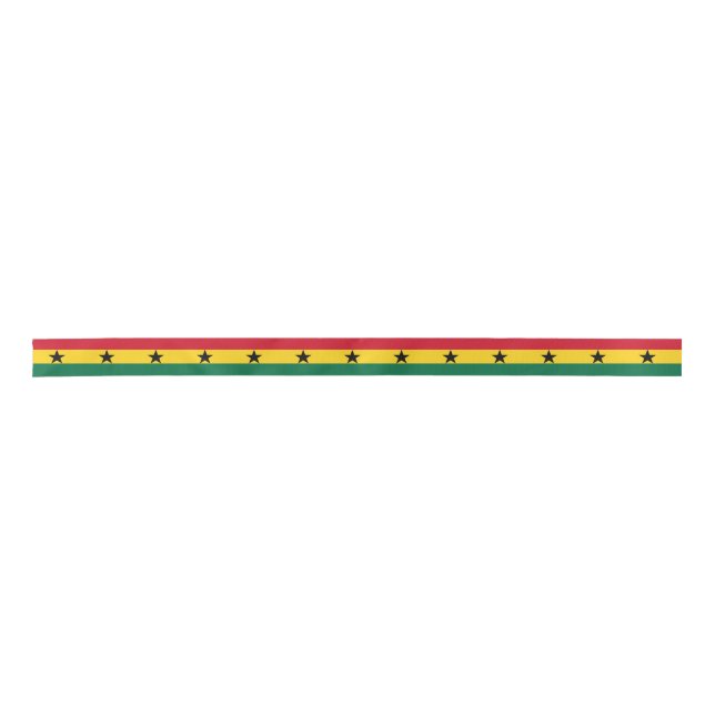 Ghana-Flagge Satinband (Vorderseite)