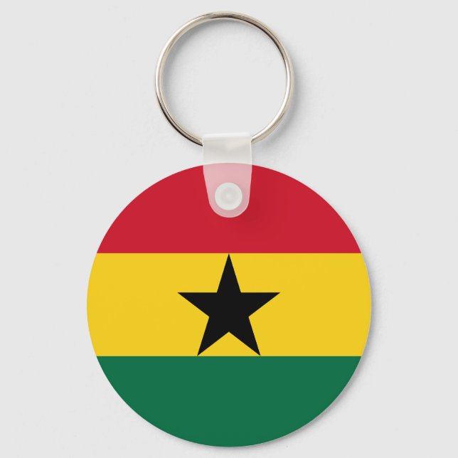 Ghana-Flagge  Schlüsselanhänger (Vorderseite)