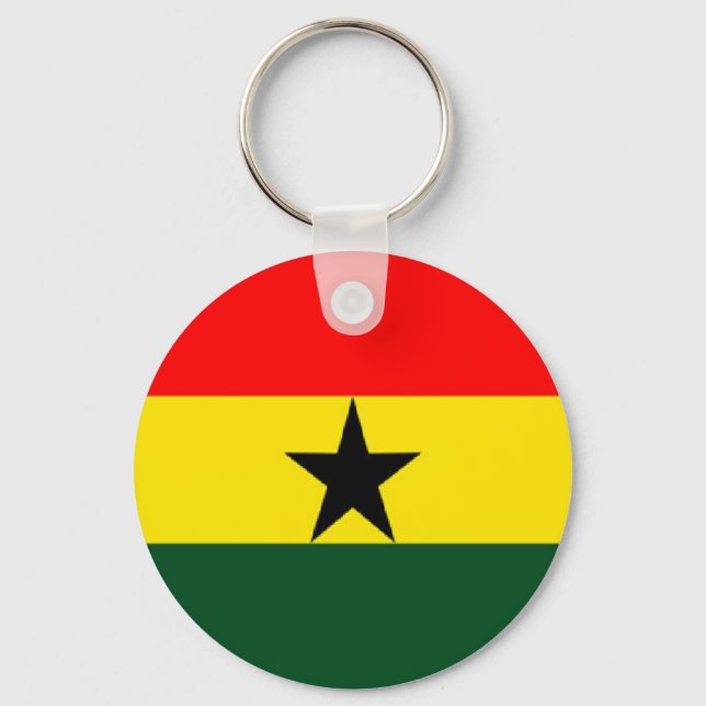 Ghana-Flagge Schlüsselanhänger (Vorderseite)