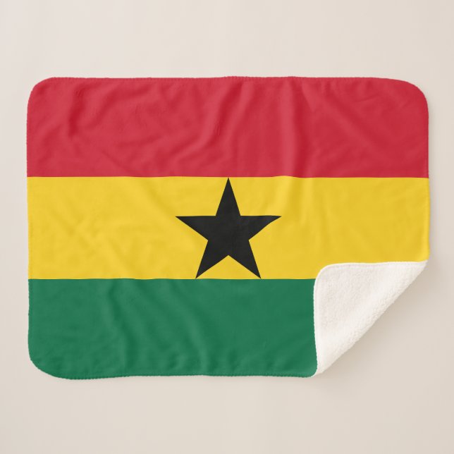 Ghana-Flagge Sherpadecke (Vorderseite (Horizontal))