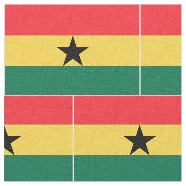 Ghana-Flagge Stoff (Nahaufnahme)