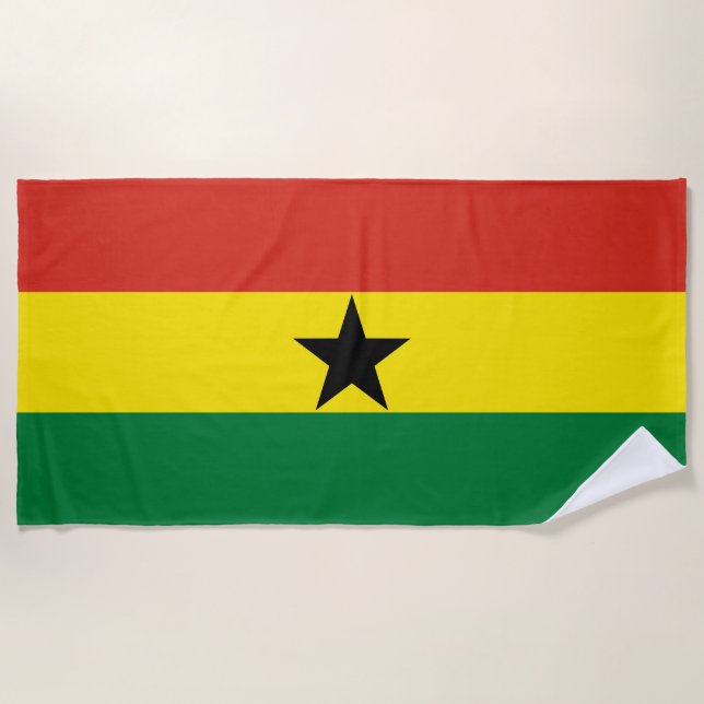 Ghana-Flagge Strandtuch (Vorderseite)